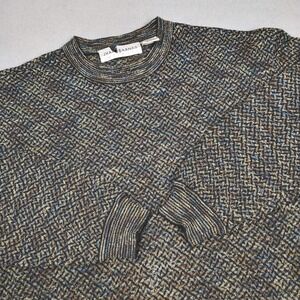 Vintage Jhane Barnes Wool Blend Sweater Men Medium Multicolor Jacquard Crewneck